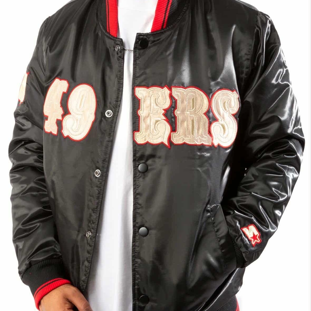 STARTER Black Vintage 49ers Jacket